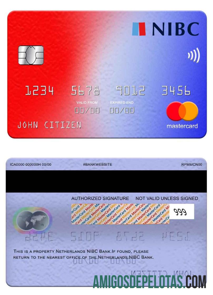 Netherlands NIBC Bank Mastercard example